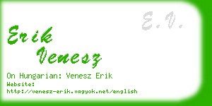 erik venesz business card